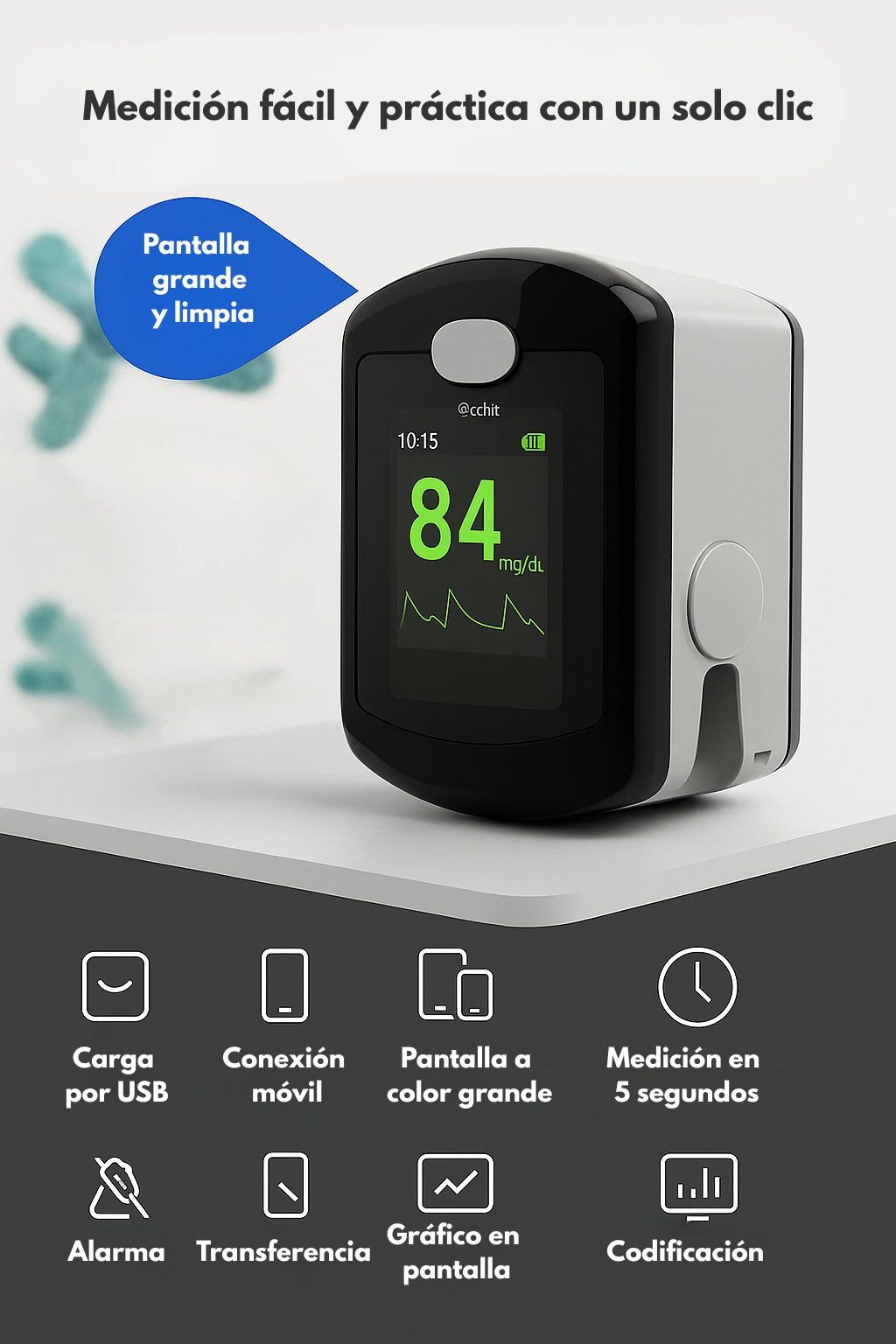 📱MONITOR GLUCOSA SIN PINCHAZOS GLUCOSMART - 60% DE DESCUENTO - PEDIR Y PAGAR EN CASA ✅