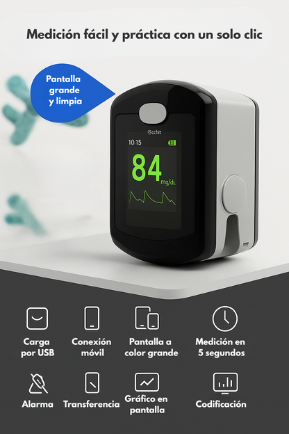 📱MONITOR GLUCOSA SIN PINCHAZOS GLUCOSMART - 60% DE DESCUENTO - PEDIR Y PAGAR EN CASA ✅